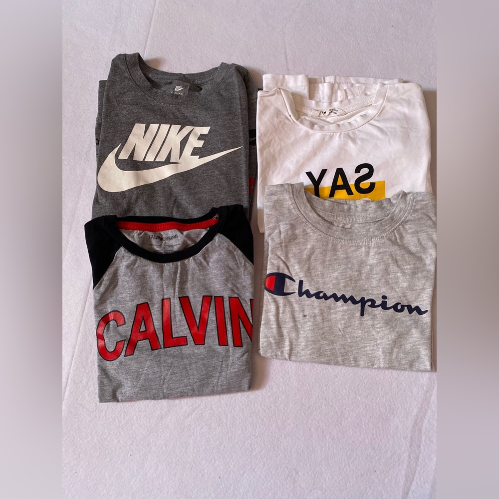 Nike Calvin Klein Champion Short Sleeve Tees (Bundle of 4) Size 6